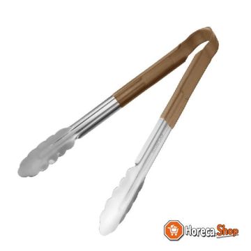 Vogue color coded serving tongs brown 29cm