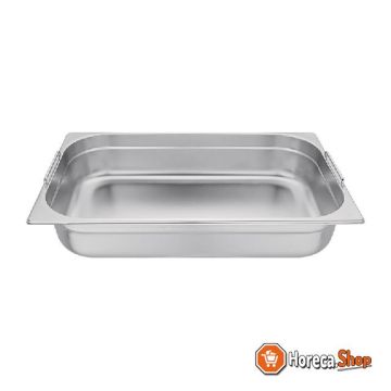 Stainless steel gn1   1 container with handles 100mm