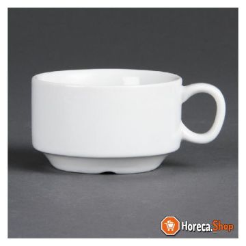 Whiteware stackable espresso cups 8,5cl