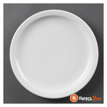 Whiteware plates with narrow rim 23 cm