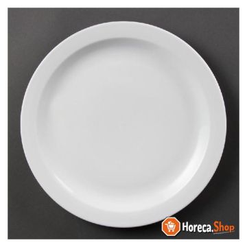 Whiteware plates with narrow rim 28cm