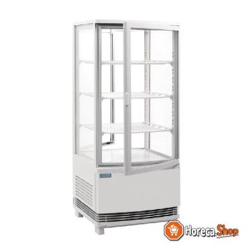 Refrigerated display case with curved doors 86ltr