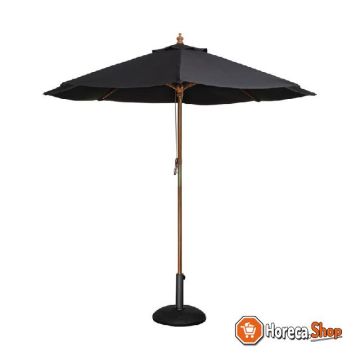Ronde parasol zwart 3m