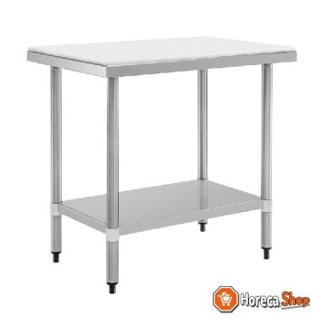 Stainless steel cutting table with hdpe cutting board 90cm