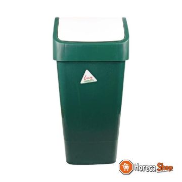 Syr waste bin with swing lid green