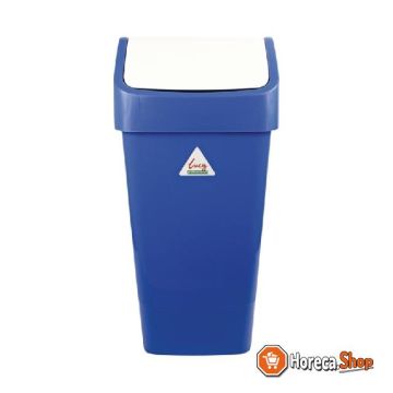 Syr waste bin with swing lid blue