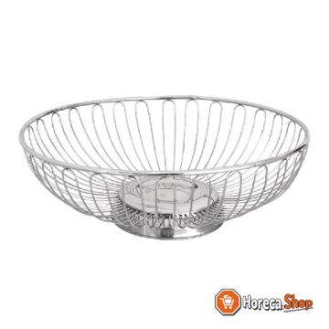 Open stainless steel fruit bowl 25.5 cm