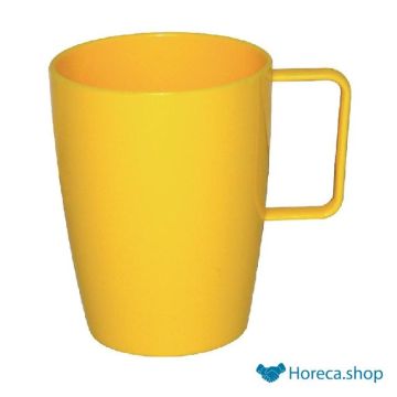 Kristallon polycarbonate cups with handle yellow