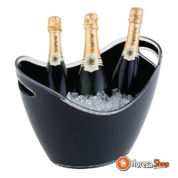 Acrylic champagne bowl large black