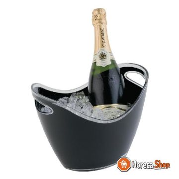 Acrylic champagne bowl small black