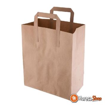 Fiesta green brown paper bags recyclable medium