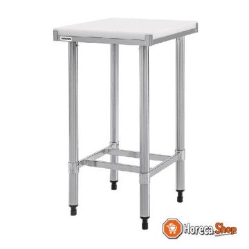 Stainless steel cutting table with hdpe cutting board 50cm
