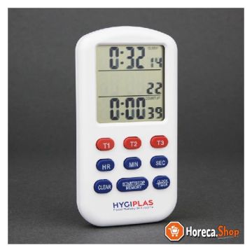 Kitchen timer with triple display