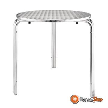 Round stainless steel bistro table 70cm