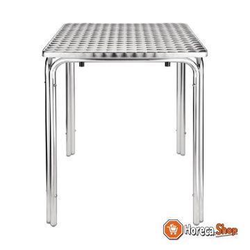 Square stainless steel bistro table 60 cm