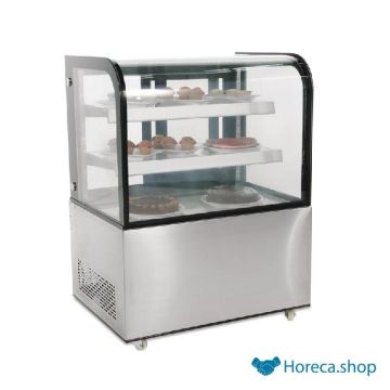 Refrigerated display case with curved glass 270 liters