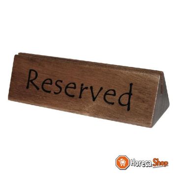 Plaque de réservation et support de menu en bois d acacia