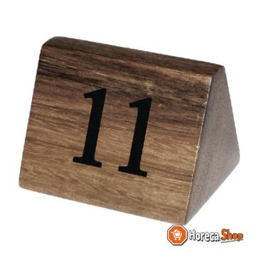 Wooden table numbers 11-20