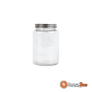Glazen pot met schroefdeksel 550ml (6 stuks)