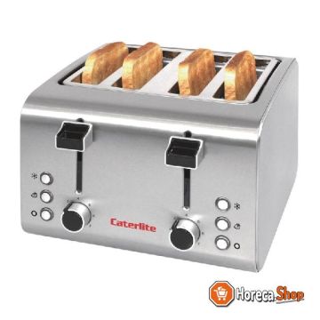 Toaster 4 slots stainless steel