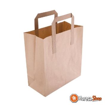 Fiesta green recycled brown paper carrier bags small