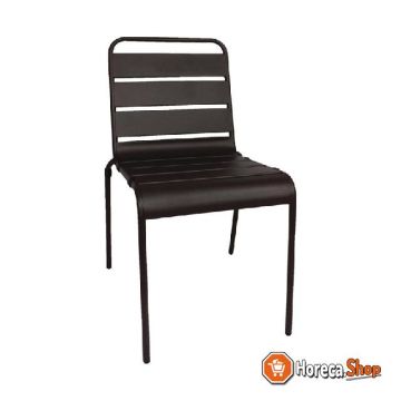 Stalen stoelen zwart (4 stuks)