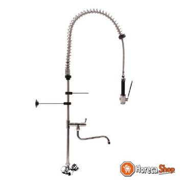 Pre-rinse shower with rotary knobs and swivel tap 120cm