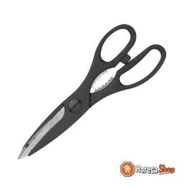 Serrated kitchen scissors