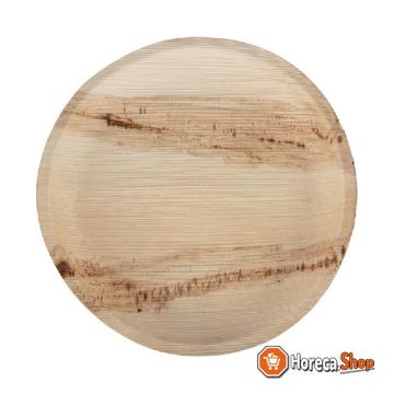 Compostable biologisch afbreekbare ronde palmblad borden 25cm (100 stuks)