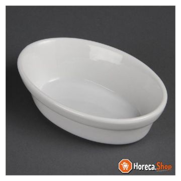 Whiteware oval dishes 14.5 cm