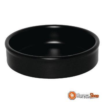 Stackable dish matt black 134x30mm