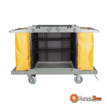 Housekeeping cart with 2 bags