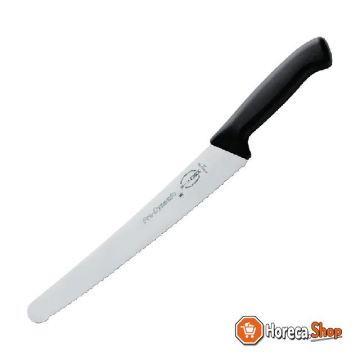 Pro dynamic serrated baker s knife black 25.5 cm