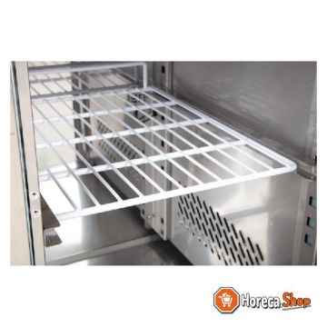 3-door refrigerated workbench with rear stand 417ltr