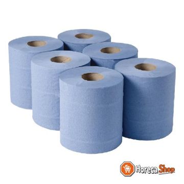 Centrefeed 2-laags handdoekrollen blauw 120m (6 stuks)