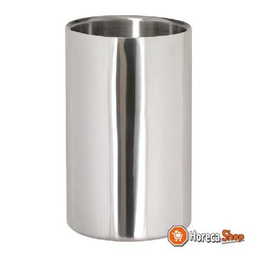 Brushed stainless steel wine cooler