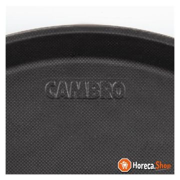 Camtread round non-slip fiberglass tray black 35.5cm