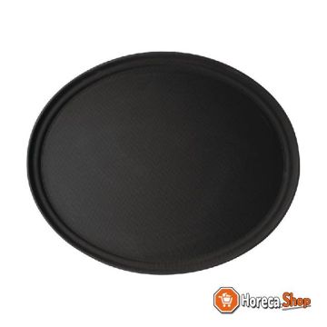 Camtread oval non-slip fiberglass tray black 68.5x56cm