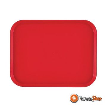 Plateau de restauration rapide  en polypropylène rouge 41x30cm