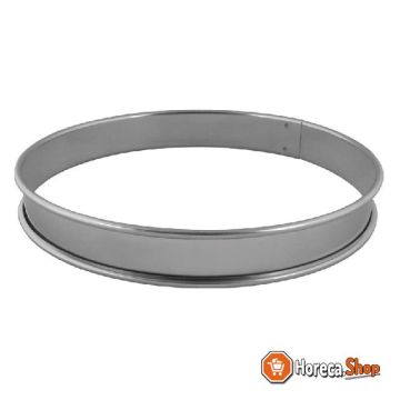 Flat stainless steel cake ring smooth 28cm