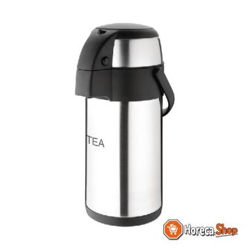 Thermos with pump 3 liters of tea