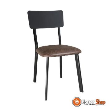 Vintage stoel mokka (4 stuks)