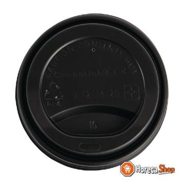 Green compostable lids for 34cl coffee cups (50 pieces)