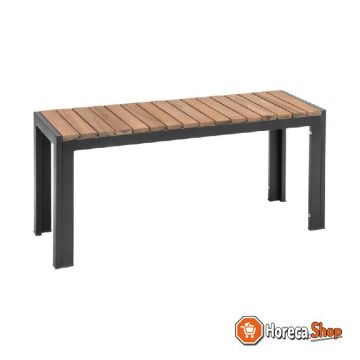 Steel and acacia wood benches 100cm