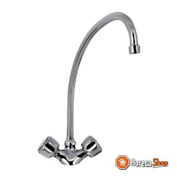 Monobloc mixer tap with rotary knobs and 20cm tap
