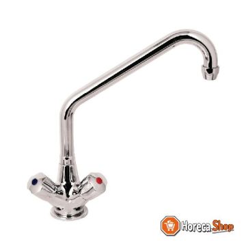 Heavy duty monobloc mixer tap with knobs and 25cm tap