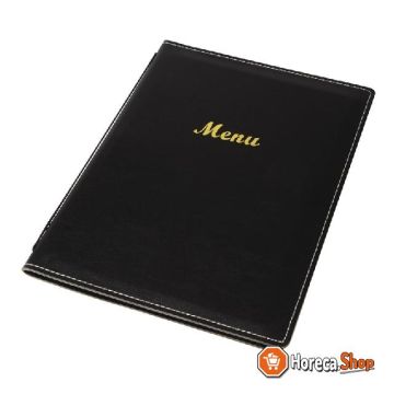 Leatherette menu folder a5 black