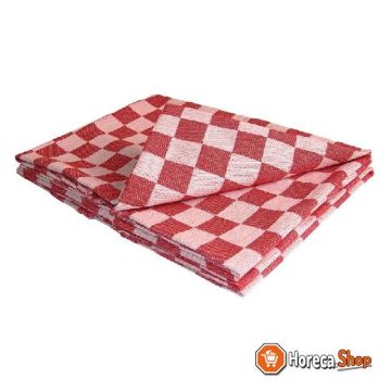 Tea towel red checkered