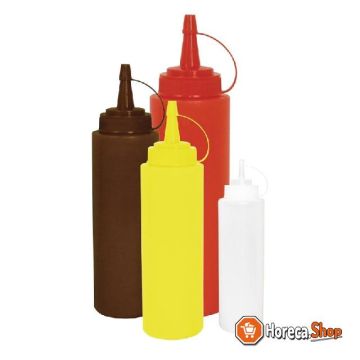 Portioning squeeze bottle brown 34cl