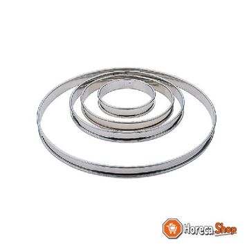 Flat stainless steel cake ring smooth 16cm